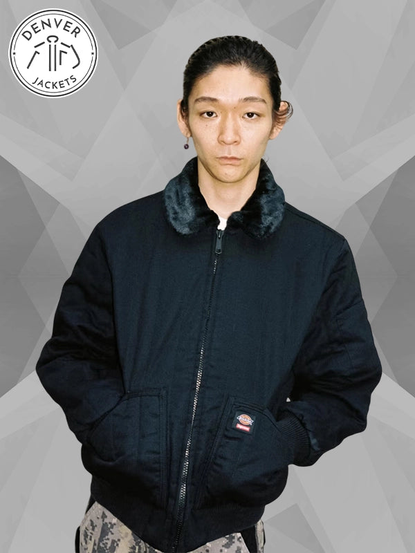 Supreme x Dickies Reversible Jacket Black Faux Fur