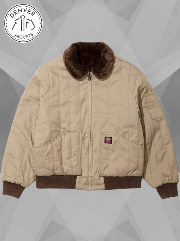 Supreme x Dickies Reversible Quilted Faux Fur Work Jacket Brown