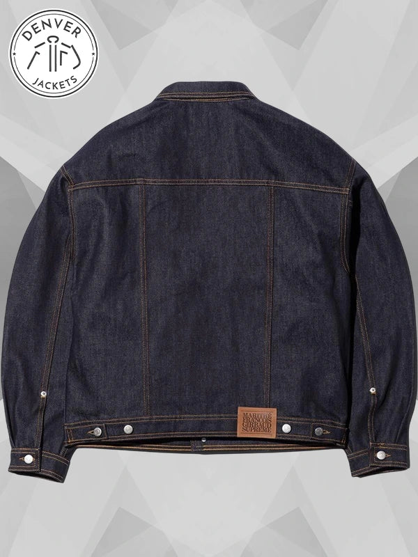 Supreme x Marithé + François Denim Trucker Jacket Blue