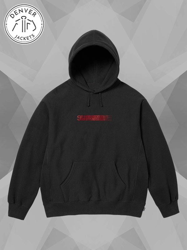 Supreme x Swarovski Motion Logo Hoodie Sweatshirt Black