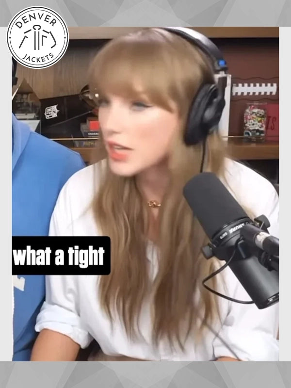 Taylor Swift New Heights Podcast White Shirt