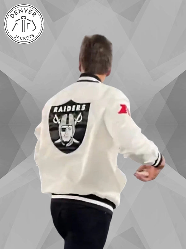 Tom Brady Las Vegas Raiders Jacket White Bomber