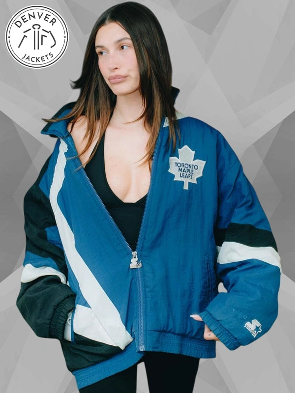 Toronto Maple Leafs Jacket Hailey Bieber