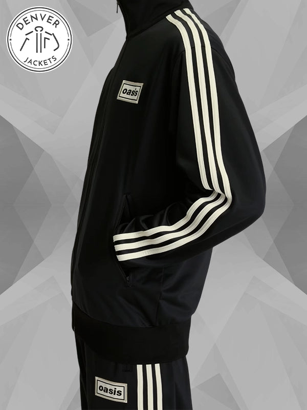 Unisex Adidas x Oasis Tour Black Track Jacket