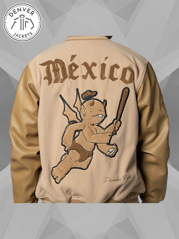 Unisex Chamarra Diablos Rojos del Mexico X Roji LMB Camel