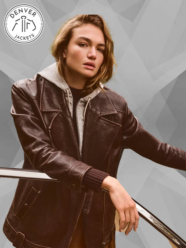 Veronica Beard Thandie Leather Jacket In Brown