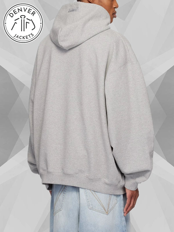 Vetements I'm Retired Grey Oversized Hoodie