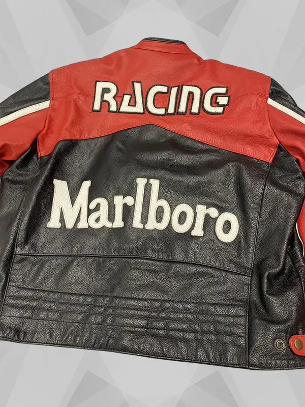 Vintage Marlboro Racing Genuine Leather Jacket