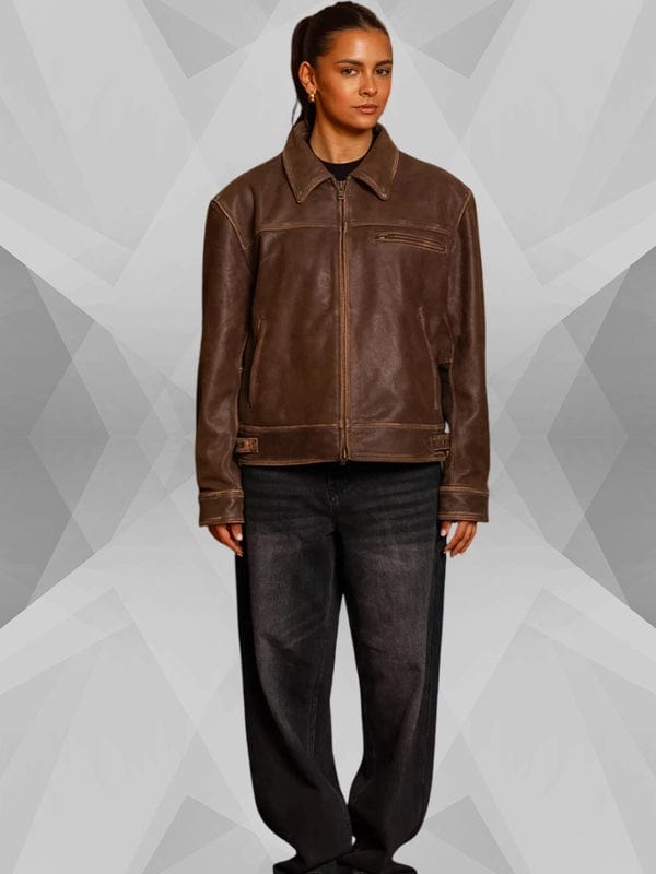 Women's Mutimer Brown Leather Jacket