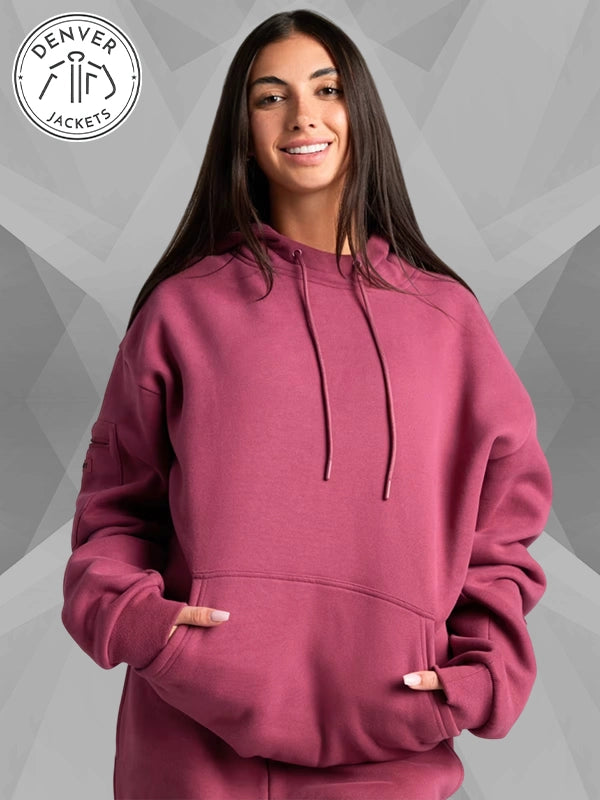 Women's Airplane Mode Comfort Hoodie Sweatshirt Berry