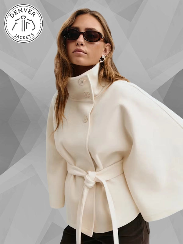 Womens Belt Cape Jacket Gina Tricot
