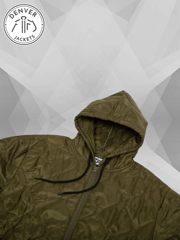 Woobie Green Quilted Zip Up Jacket