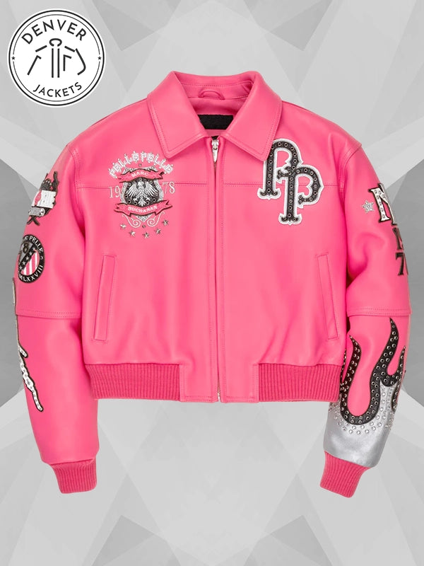 World Famous Pelle Pelle Pink Leather Jacket