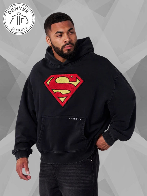 Youngla Superman Hoodie Black