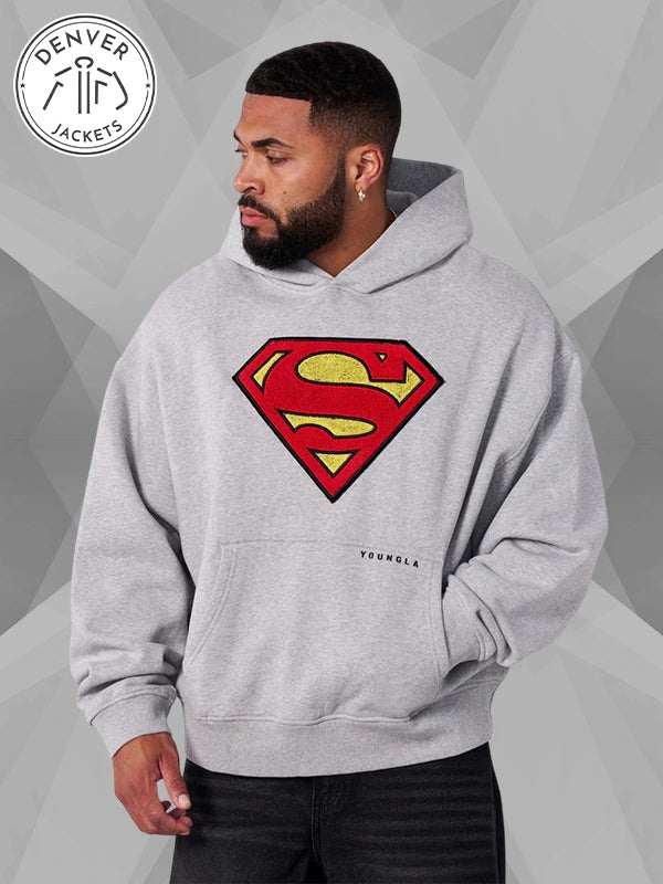 Youngla Superman Hoodie Grey