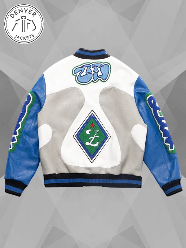 ZTTW Leather Varsity Jacket