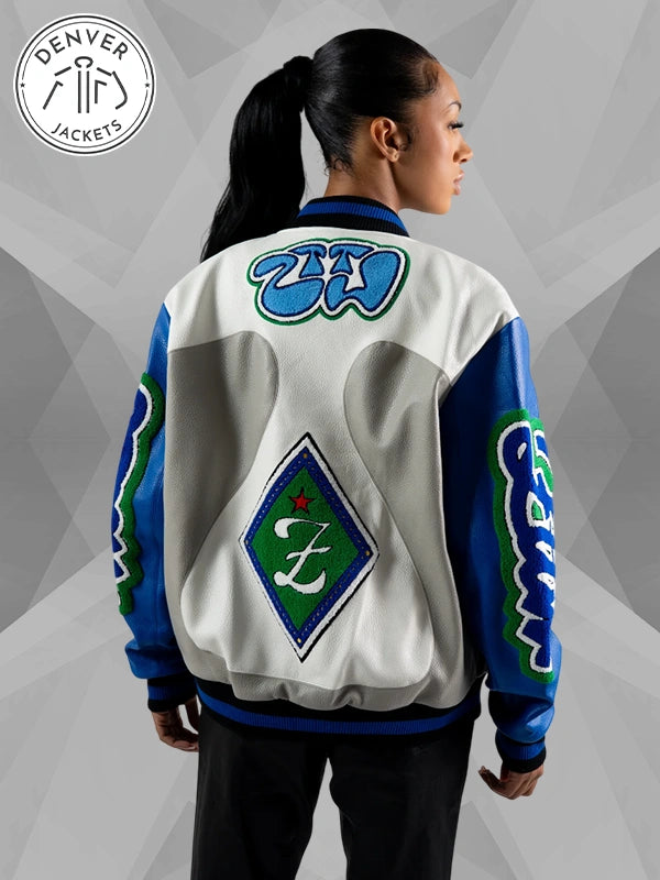 ZTTW Varsity Jacket White and Blue