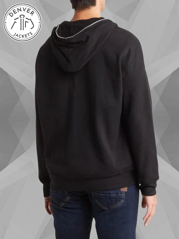 Zip Up Bella Canvas Total Hoodie Black