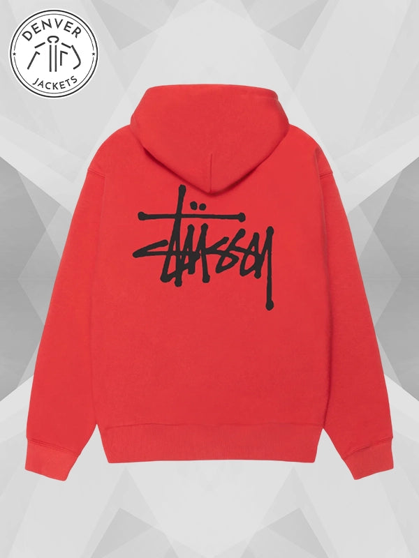 Basic Stussy Hoodie Red
