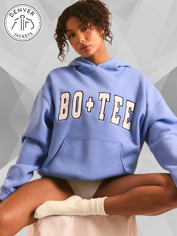 bo and tee Oversized Hoodie Blue