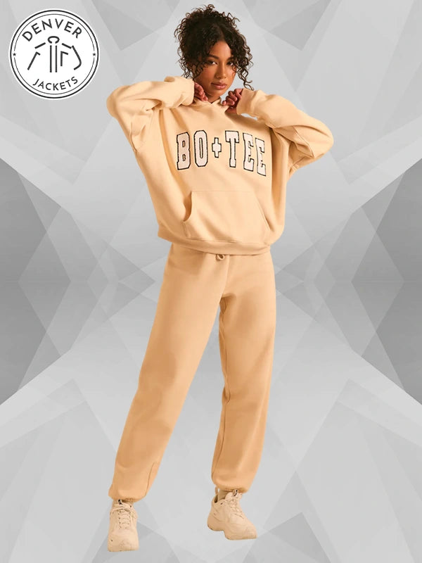 bo and tee Oversized Hoodie Sand