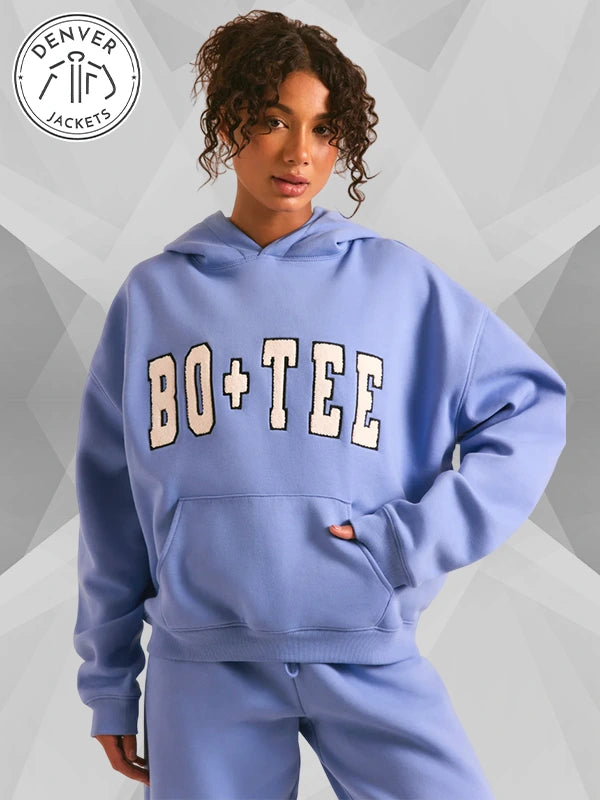 bo and tee hoodie Blue