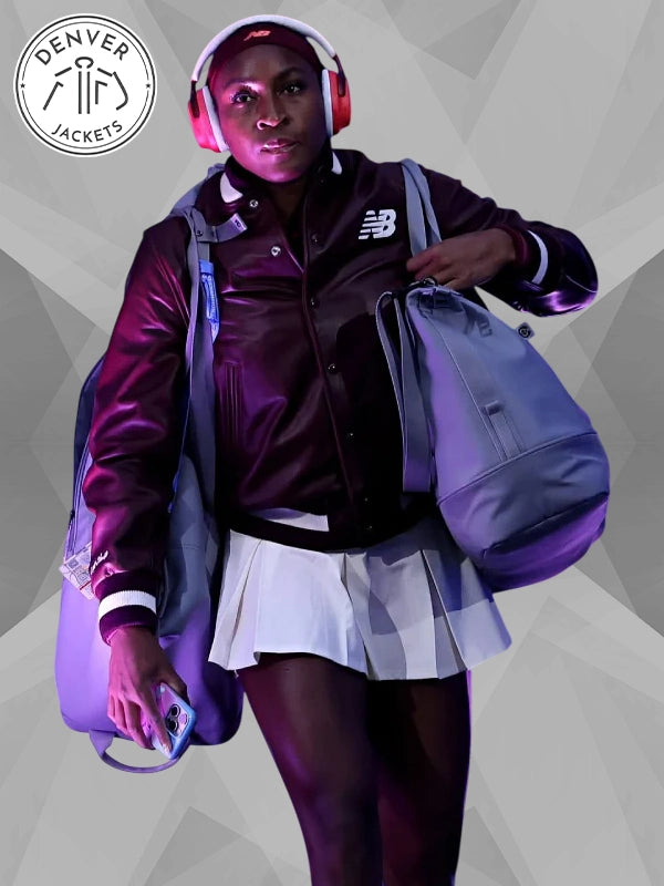 2025 US Open Coco Gauff New Balance Leather Jacket