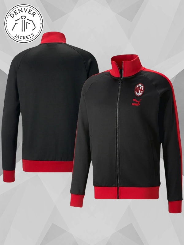 AC Milan Heritage T7 Raglan Track Jacket Black