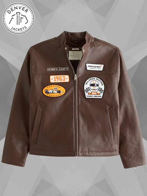 Abercrombie McLaren Leather Racer Jacket