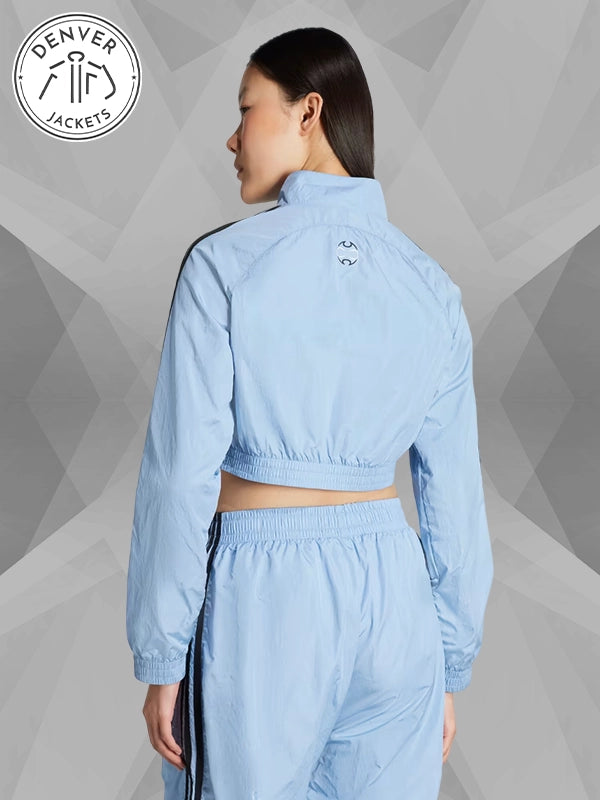 Adidas Adicolor Teamgeist Cropped Track Jacket Blue