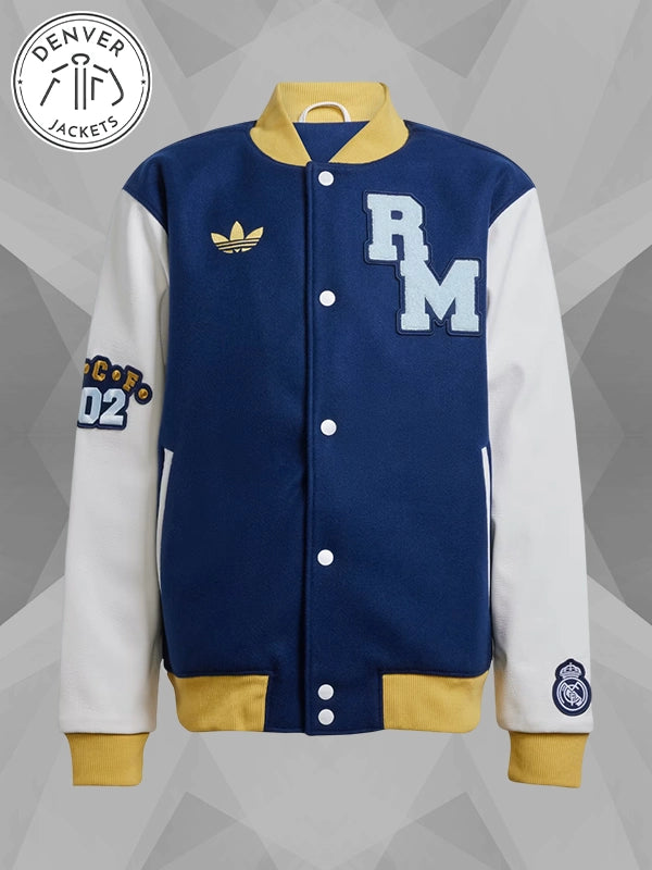 Adidas Real Madrid Varsity Jacket Blue
