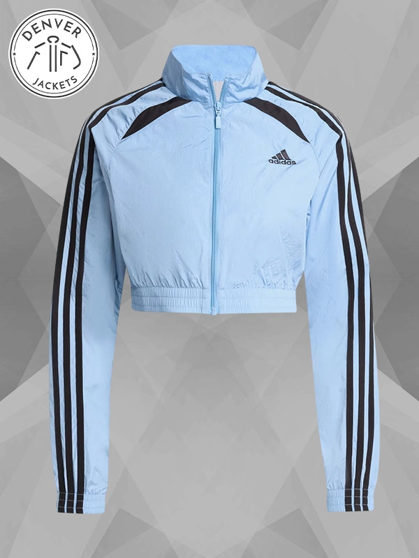 Adidas Teamgeist Adicolor Cropped Track Jacket Blue