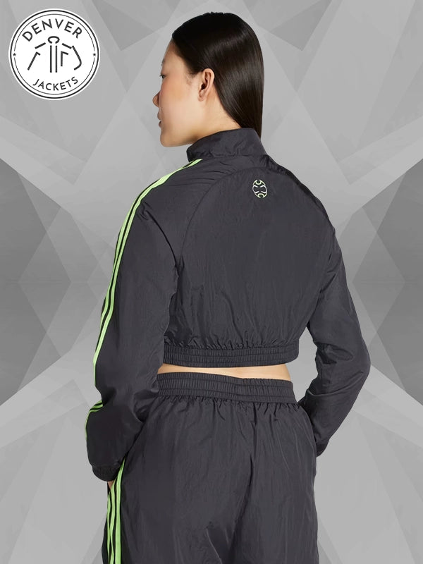 Adidas Teamgeist Adicolor Cropped Track Jacket In Black