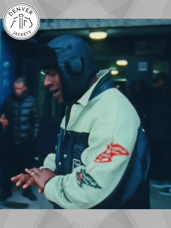 Asap Rocky Praise the Lord Avirex Leather Varsity Jacket