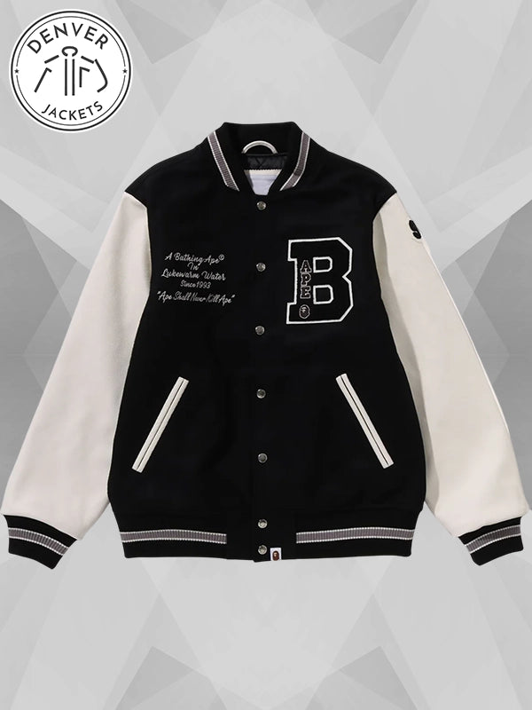 Bape Varsity Jacket Black