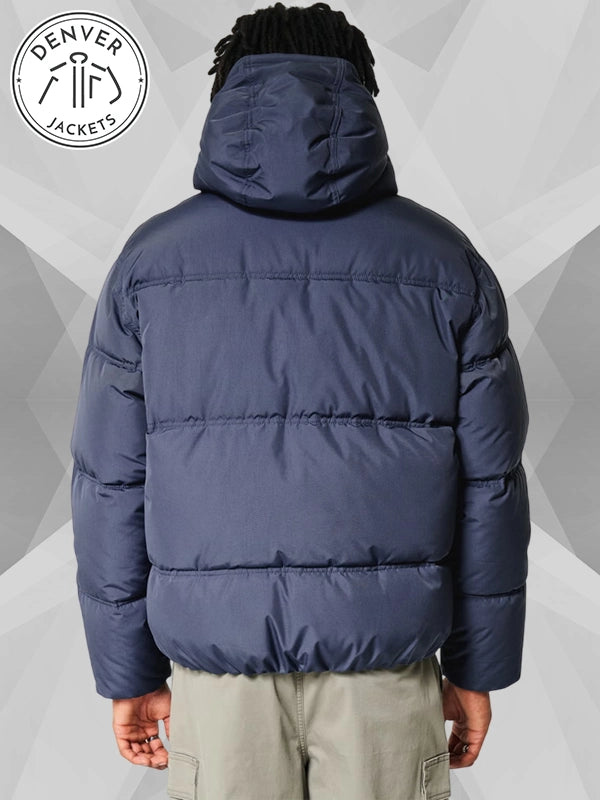 Blue Puffer Jacket Mens Hollister