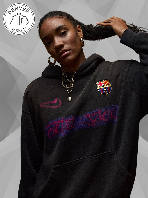 CJ X NIKE X FCB BARCA CACTUS JACK SPRAY LOGO HOODIE