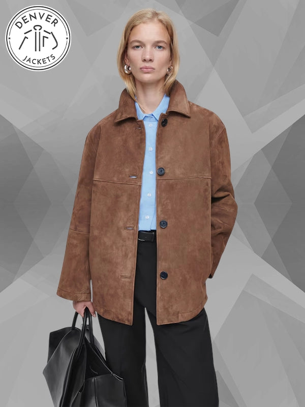 COS Suede Jacket Brown