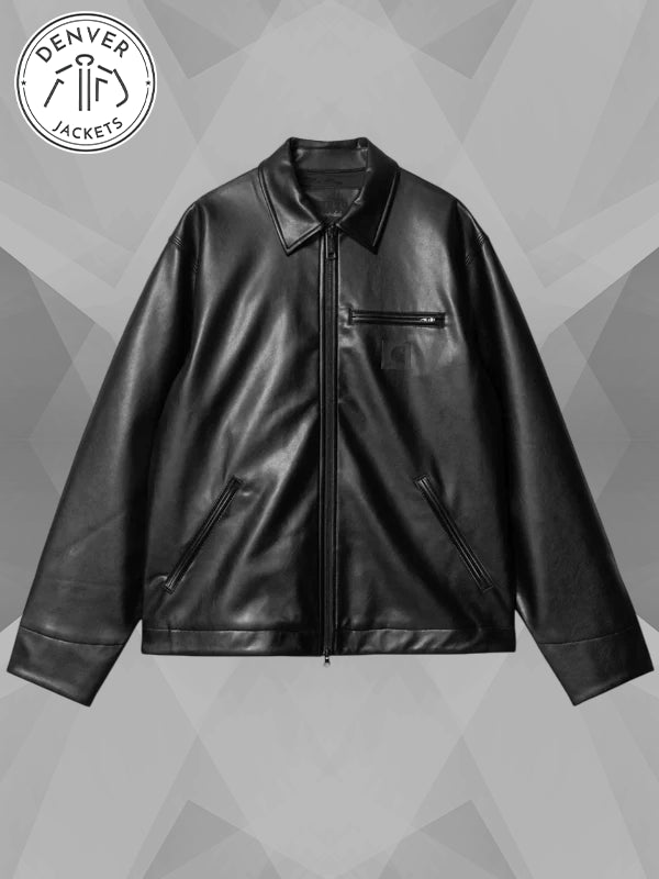Carhartt Leather Jacket Black