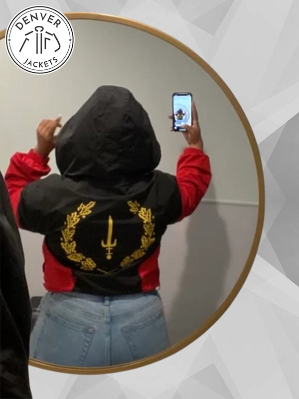 Coaches Styles Black American Heritage Flag Jacket Womens