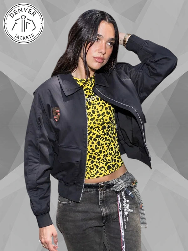 F1 Grand Prix Monaco Dua Lipa Porsche Bomber Jacket Black