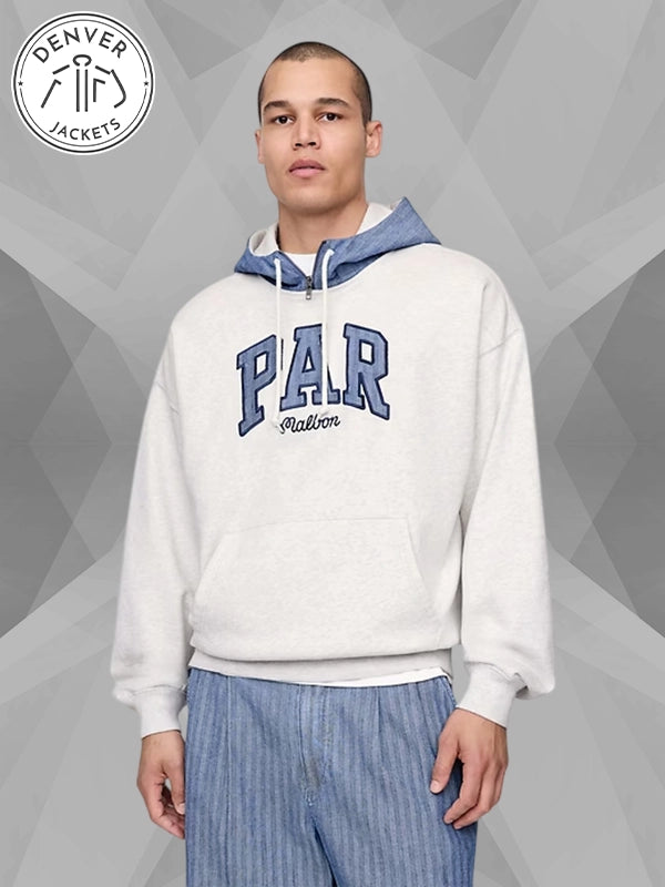 Gap x Malbon Heavyweight French Terry Logo Hoodie Light Heather Grey