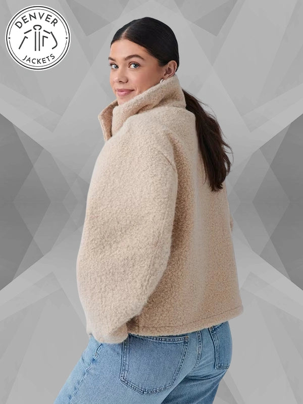 Gina Tricot bunda pro prechodne obdobi 20129 bezova Oversize In Beige