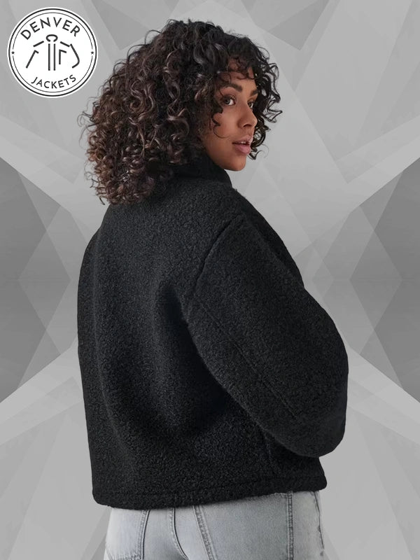 Gina Tricot bunda pro prechodne obdobi 20129 bezova Oversize In Black