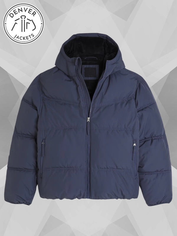 Hollister Mens Puffer Jacket Blue
