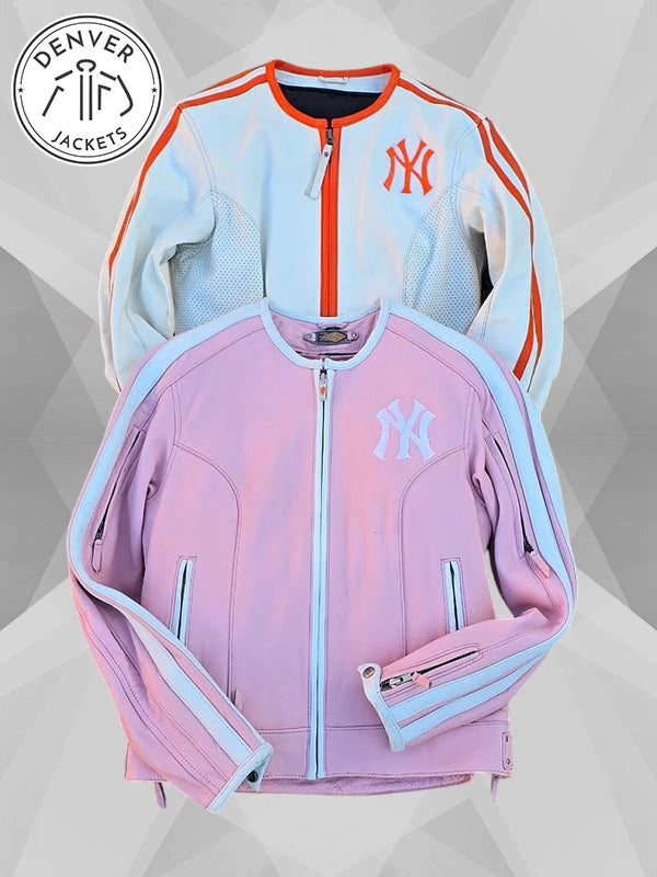 Igalaseries Vintage Cropped NY Biker Leather Jacket