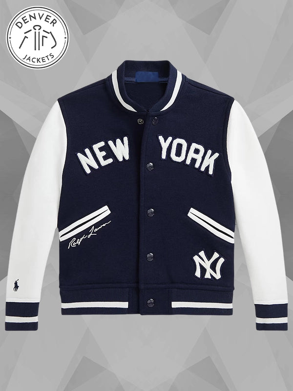 Kitbag Preschool Polo Ralph Lauren New York Yankees Navy Fleece Varsity Jacket