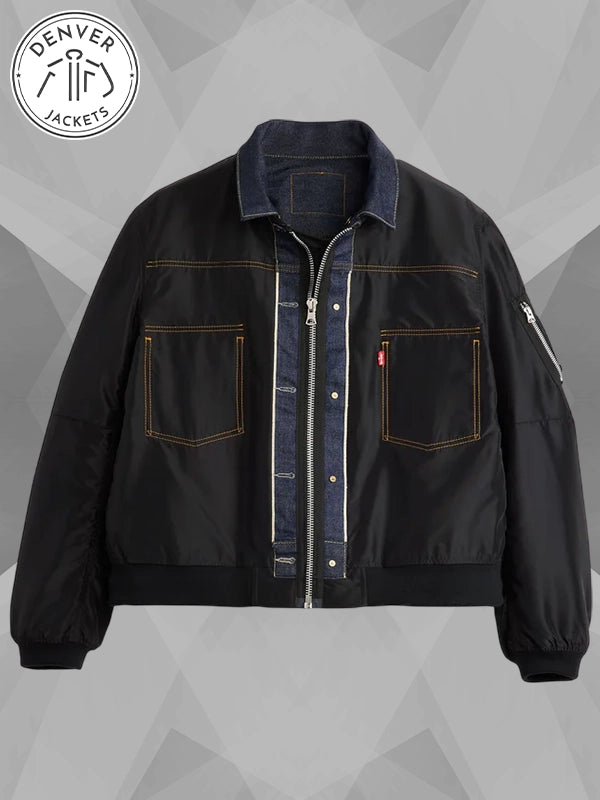 Levi's x sacai Men's Denim x Nylon Twill Reversible Blouson Jacket