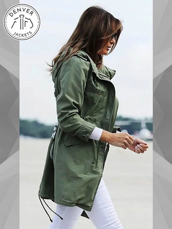 Melania Trump I Really Don't Care Do You Coat Green