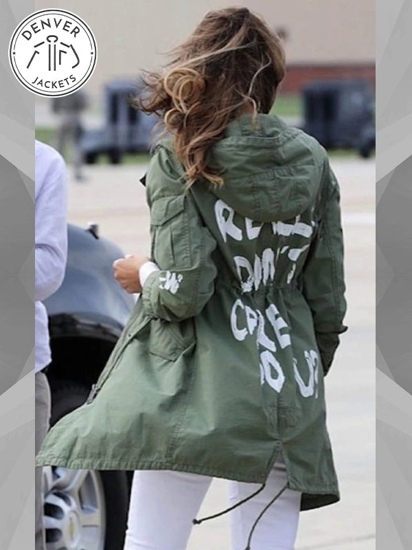 Melania Trump I Really Don't Care Do You Jacket Green